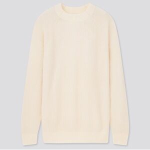 Uniqlo Men's Off-White Crewneck Sweater